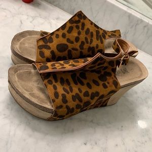 Mata Leopard boutique wedges